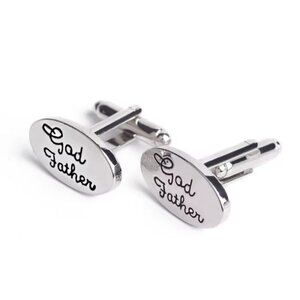 God Father Silver Cuff Links